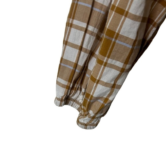 Free Assembly Brown White Plaid Long Sleeve Button Down • Used • Size: Large - Picture 2 of 7